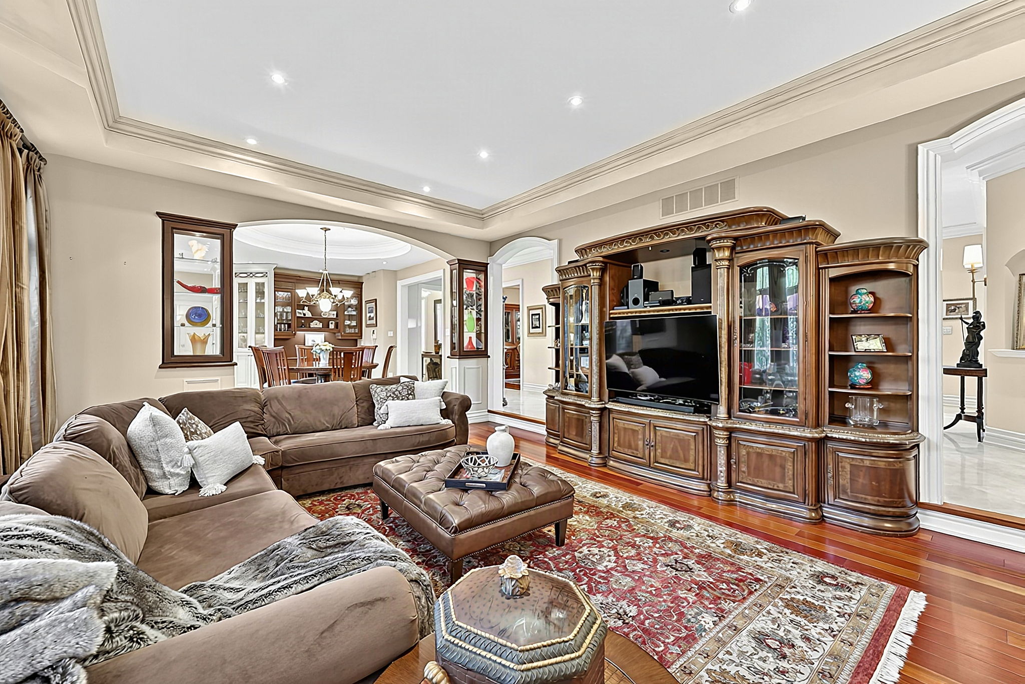 Breakfast Room Overlooks Expansive Family Room
