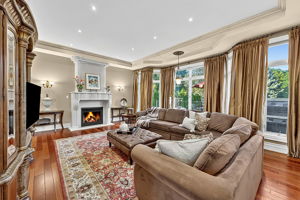 Family Room With Stone Fireplace