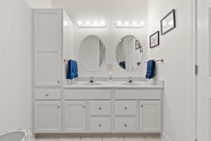2nd Dwelling Bathroom Double Vanity (not seen: toilet, tub, shower)