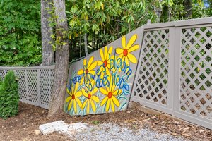 Custom Painted Fence from a Neigborhood Friend