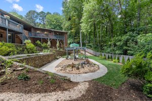 Wide view of abackyard and Terraces on the Back of the Home