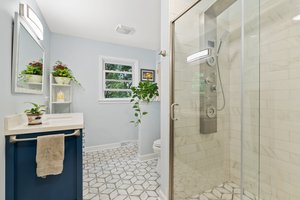 Primary Bathroom with Spa Shower Main Dwelling