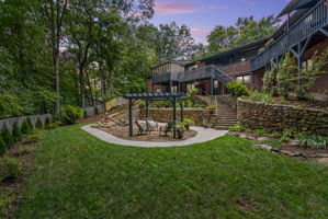 Backyard and Rear  Home View at Dusk