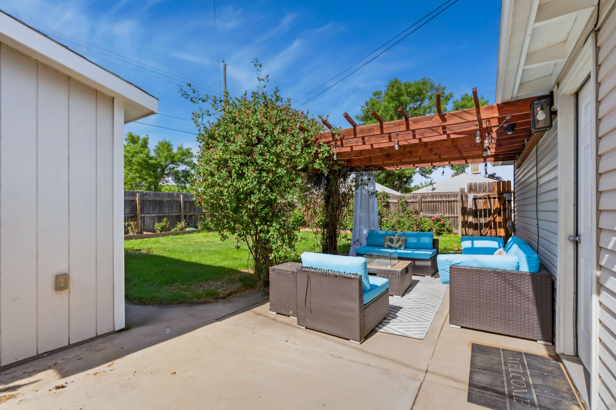 Privacy, storage, established gardens