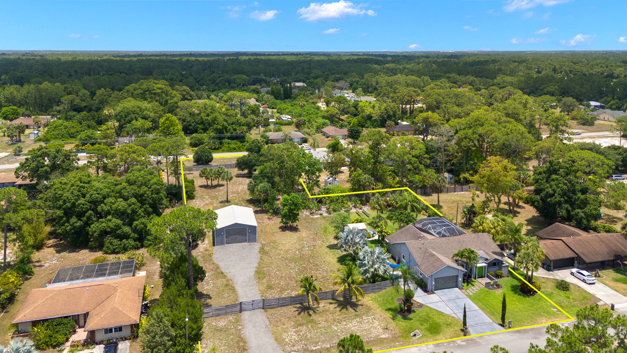 Aerial Front Exterior 2 of 3 - lot lines