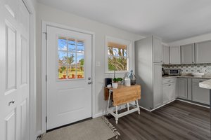 Door to side porch from kitchen