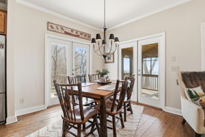 Open dining area with a view