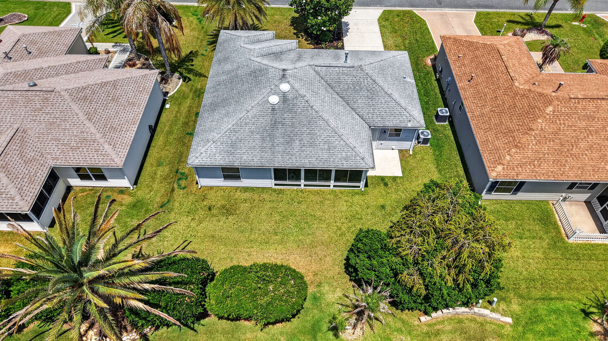 Aerial Rear Elevation and PRIVACY Landscaping