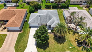 Aerial Front Elevation with PRIVACY Landscaping