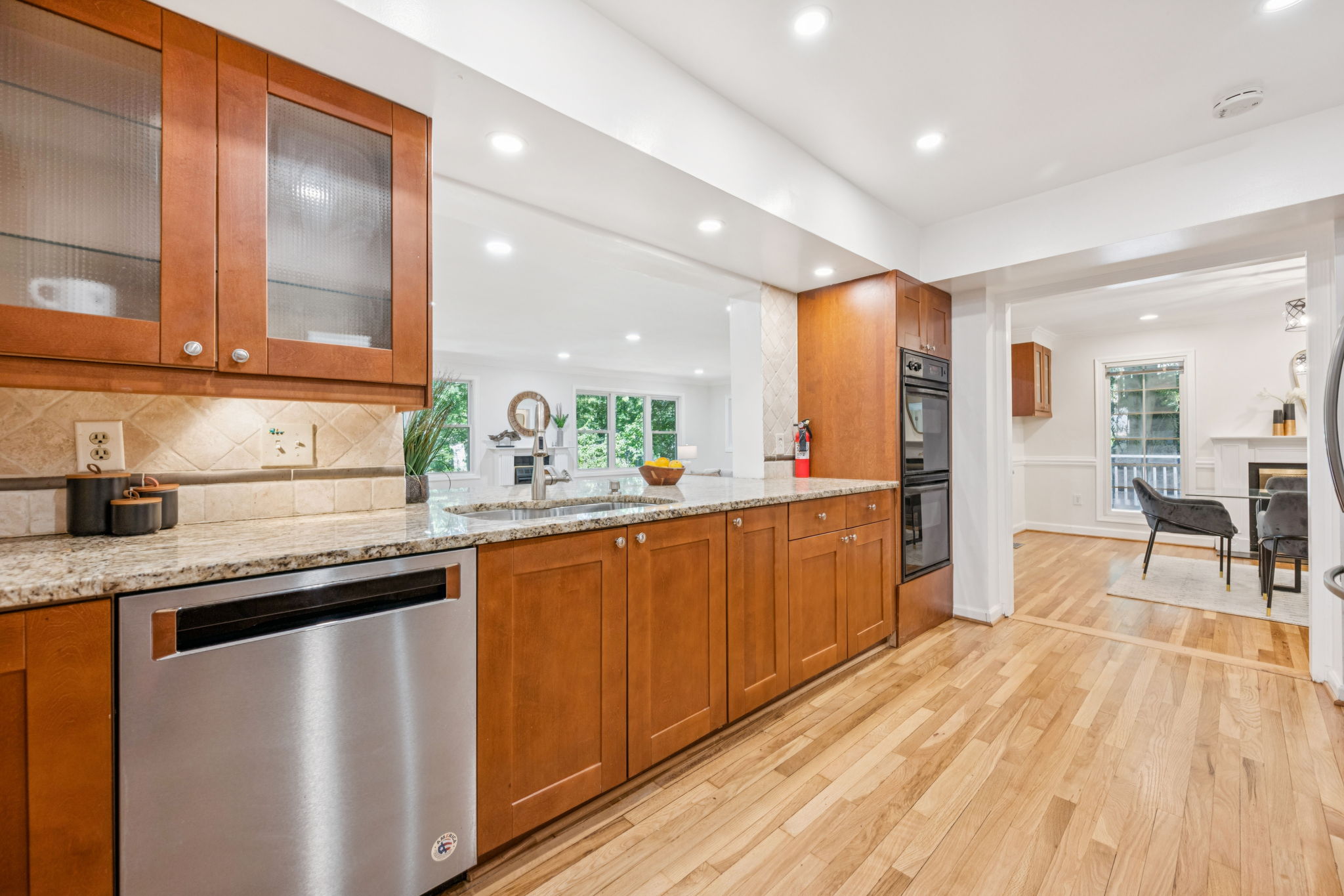 Gourmet Kitchen open to Family Room