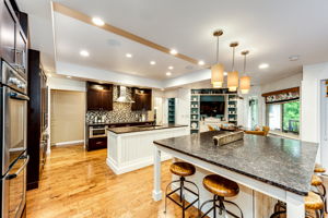 Double Kitchen Islands & Extra Seating