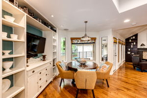Custom Shelving in Dining Area