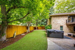 Backyard w Astroturf & New Hot Tub