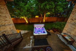 Bird's Eye View of the Private Backyard & New Hot Tub