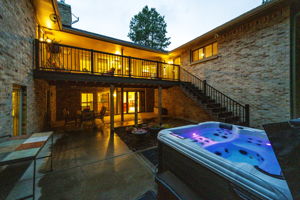 Twilight on Expansive Patio & Deck