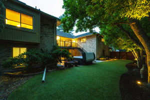 Twilight Ambiance on the Backyard w Carefree Astroturf
