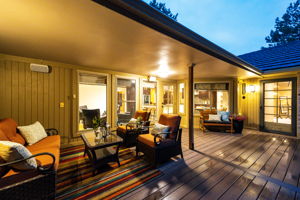 Twilight Ambiance on the Covered Deck