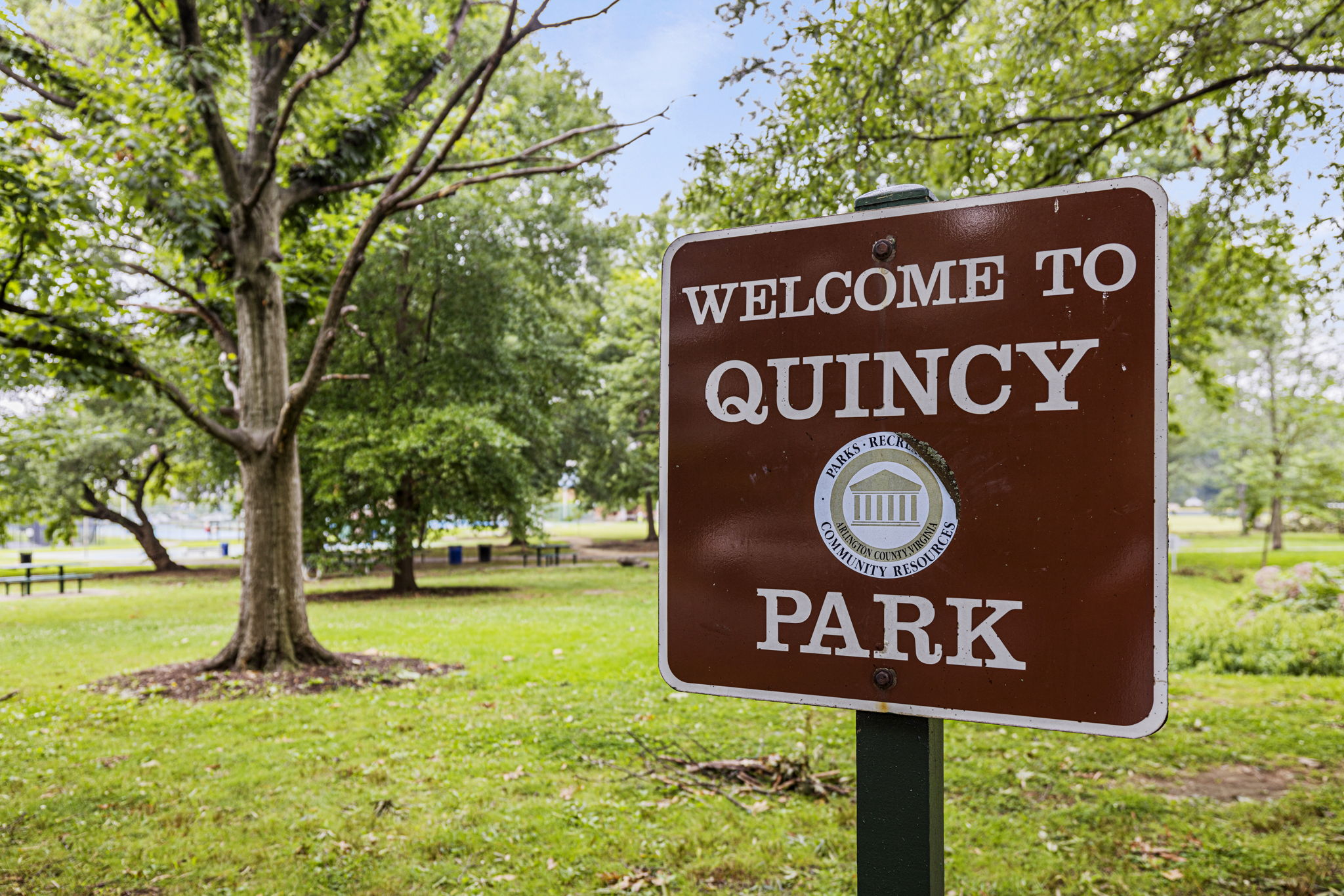 Quincy park is directly across the street