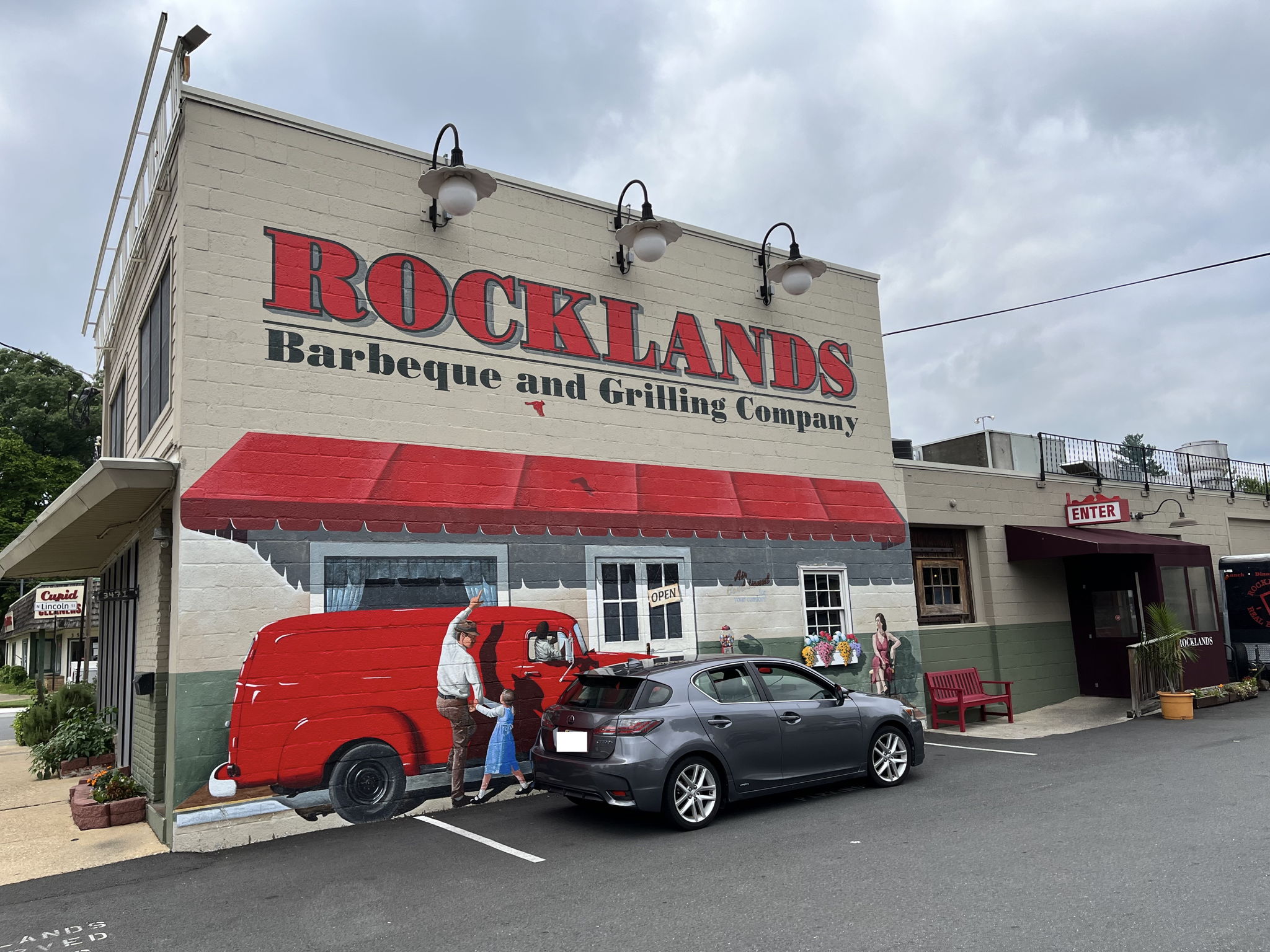 Rocklands BBQ is just a block away