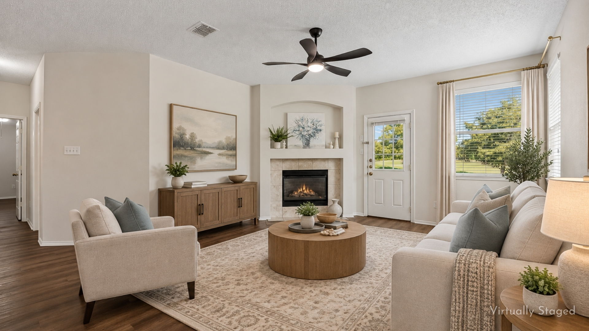 10617 Gleneagles family room virtually staged