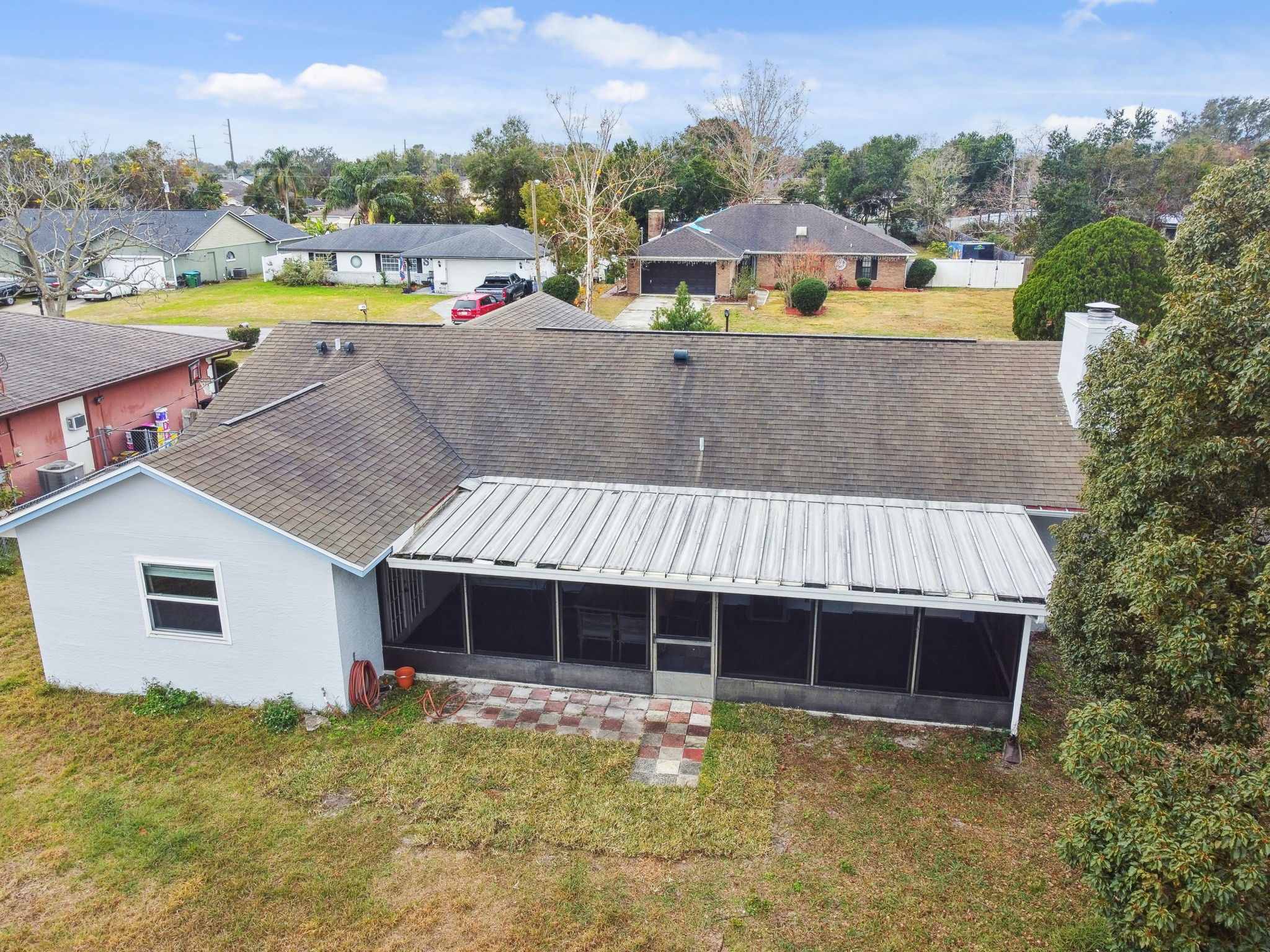 Aerial View Back Yard