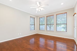 Lower level living room with patio access
