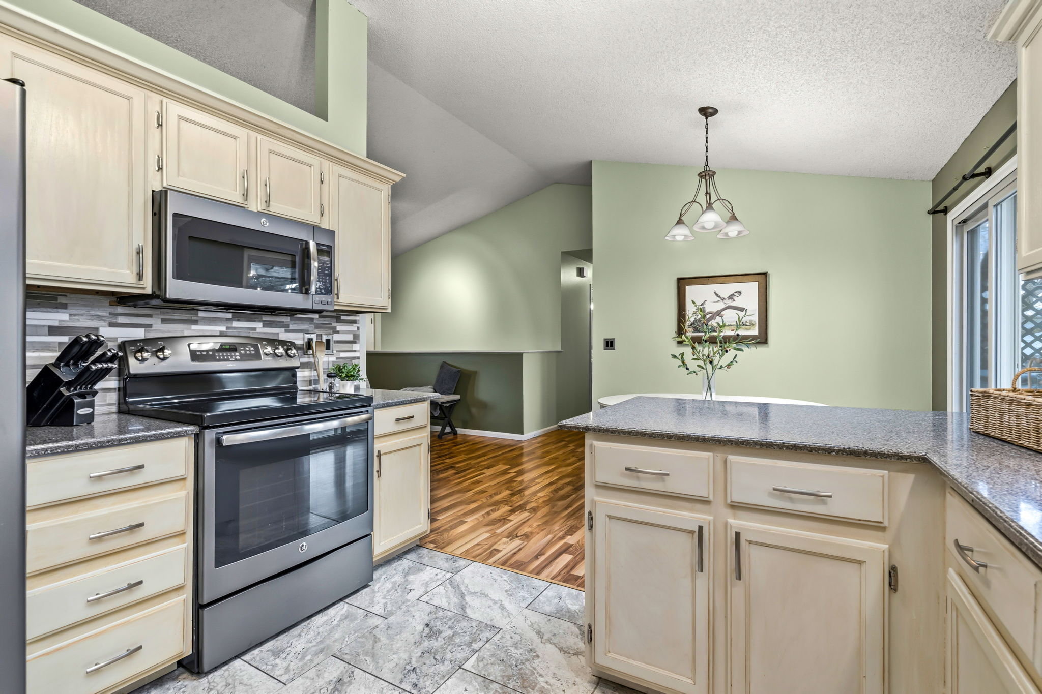 The open floor plan is so inviting. All appliances included