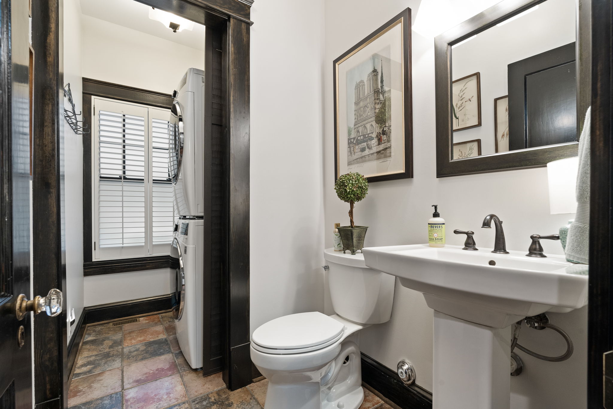 Sunny Main-Level Half Bath & Laundry Room