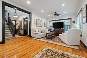 Tall Ceilings with Gorgeous Hardwoods & Moldings