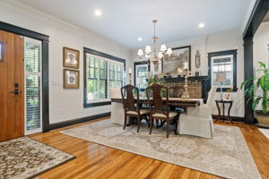 Fabulous Dining Room with Original Fireplace