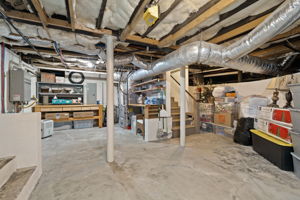 Approx 400 Sq Ft Unfinished Bsmt for Added Storage