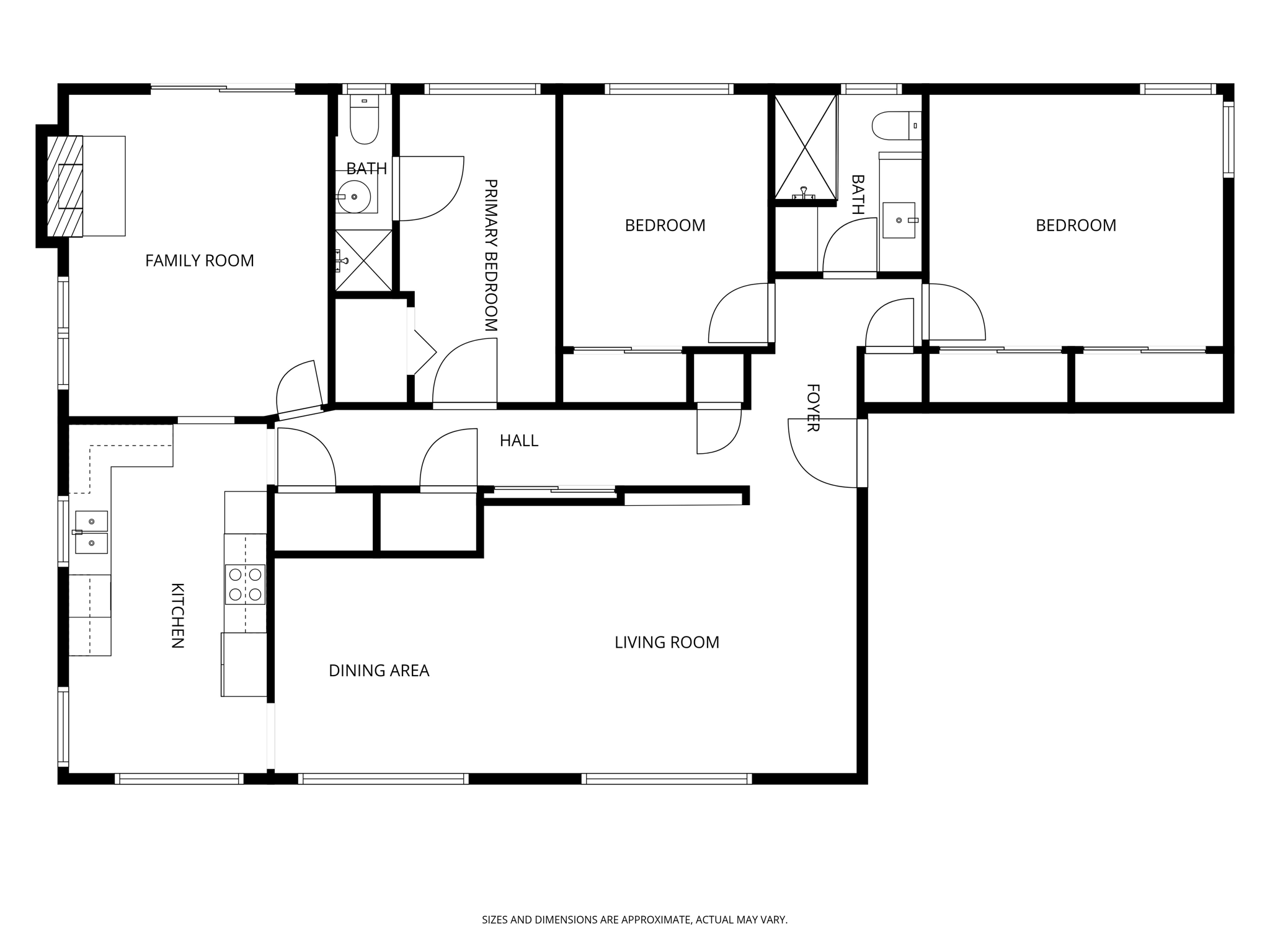 Approximate Upstairs Floor Plan for Reference