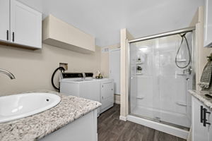 Downstairs Full Bath & Laundry
