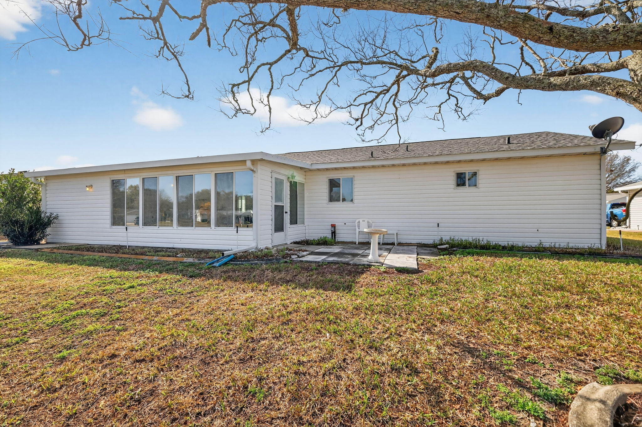 Rear Elevation with Patio