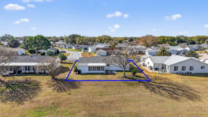 Aerial Rear Elevation with Property Lines