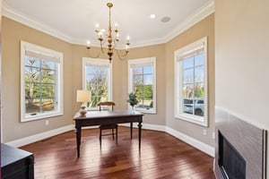 Main Level Office with Gas Fireplace