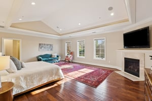 Spacious Primary Bedroom with Gas Fireplace