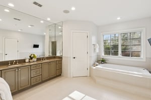 Primary Bathroom with Soaking Tub & Separate Shower