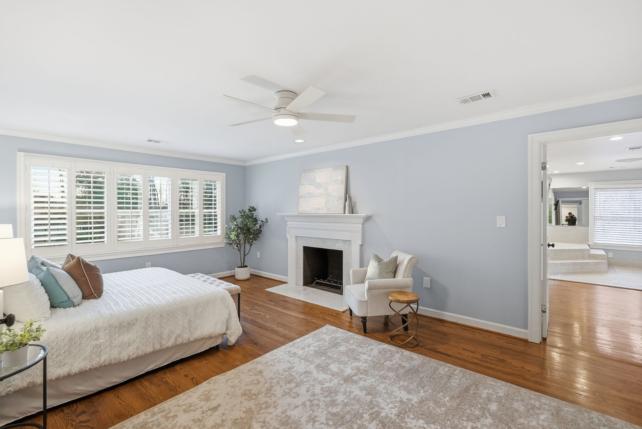 Primary Suite with Wood-Burning Fireplace