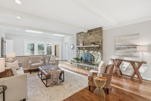 Expansive Family Room with Gas Fireplace