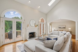 Family Room with views of Community Pond