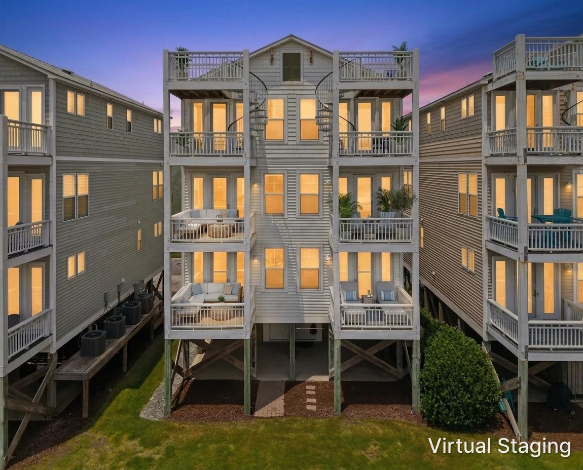 Ocean Side Elevation Twilight