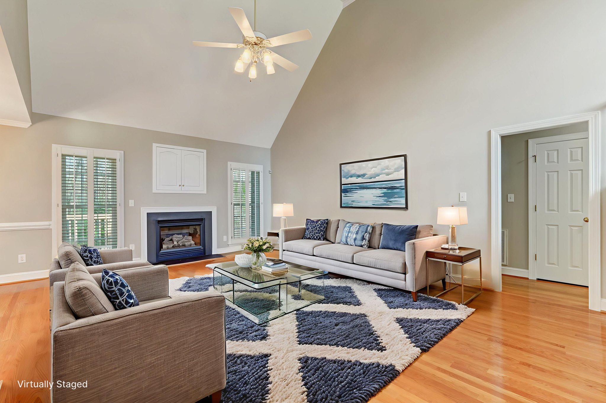 Living Room virtually staged