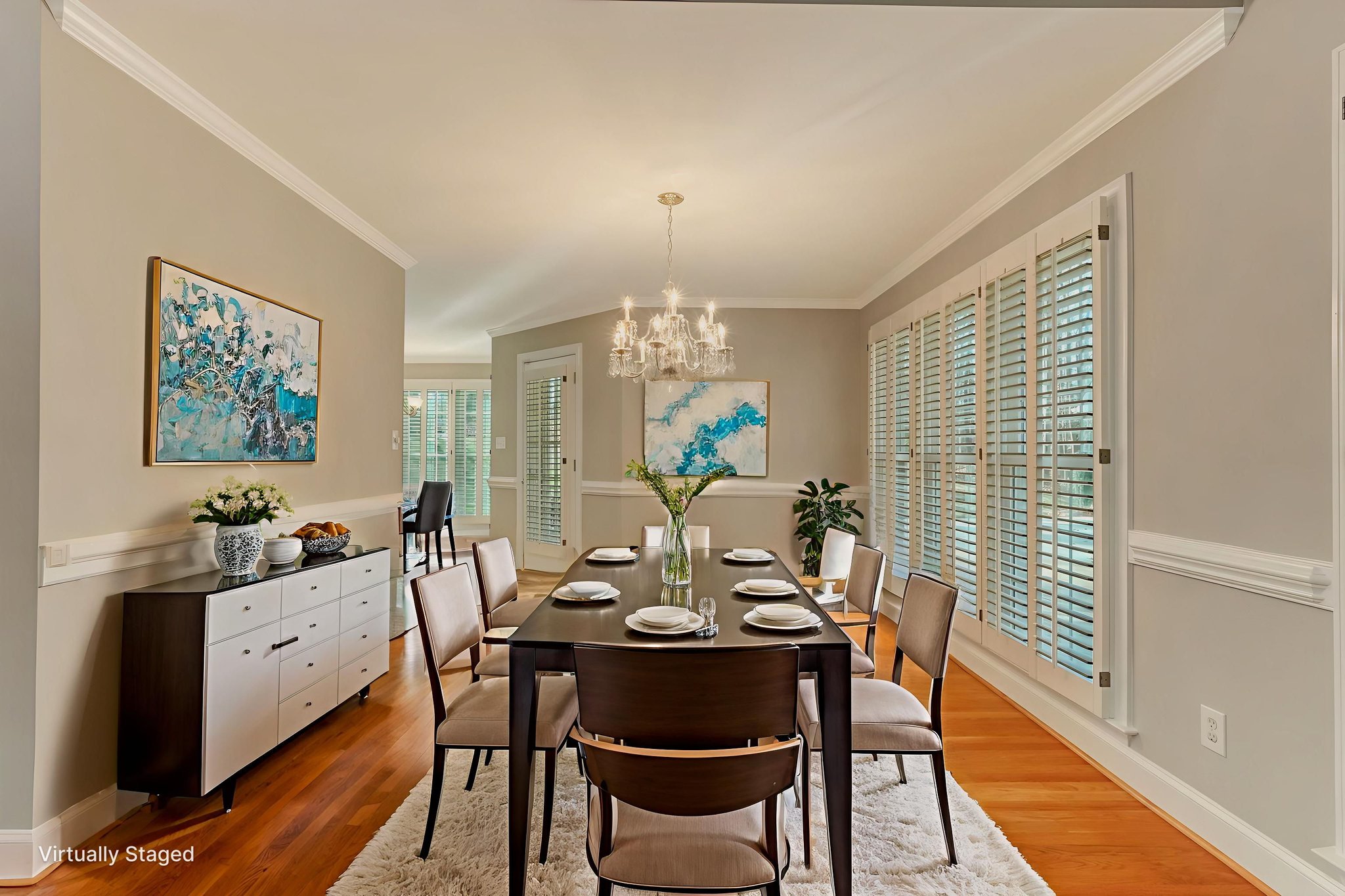 Dining Room virtually staged