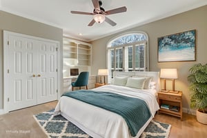 Bedroom virtually staged