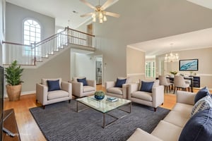 Living Room virtually staged