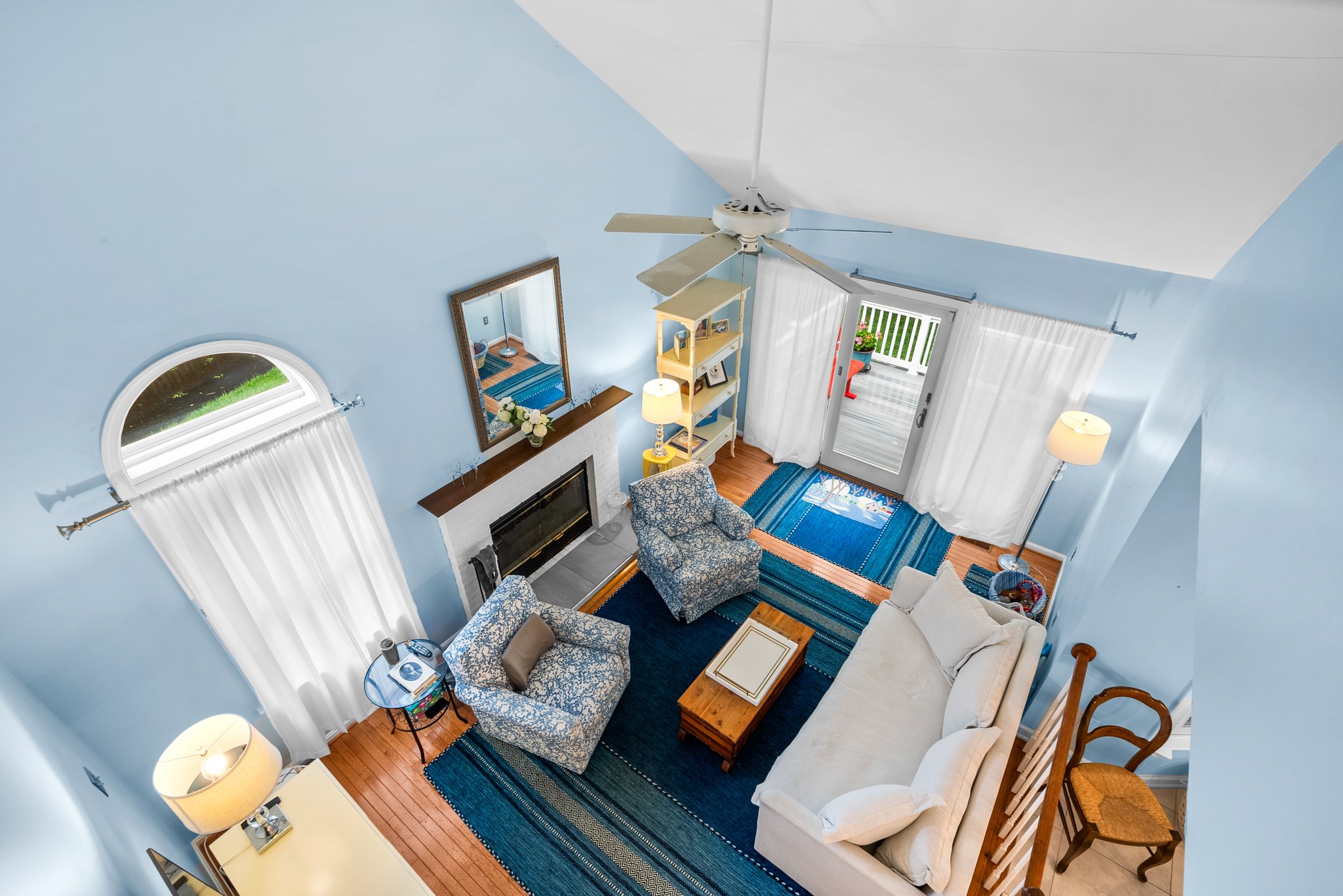 View of Family Room from Upper Level