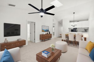 Living/Dining Room-Virtually Staged