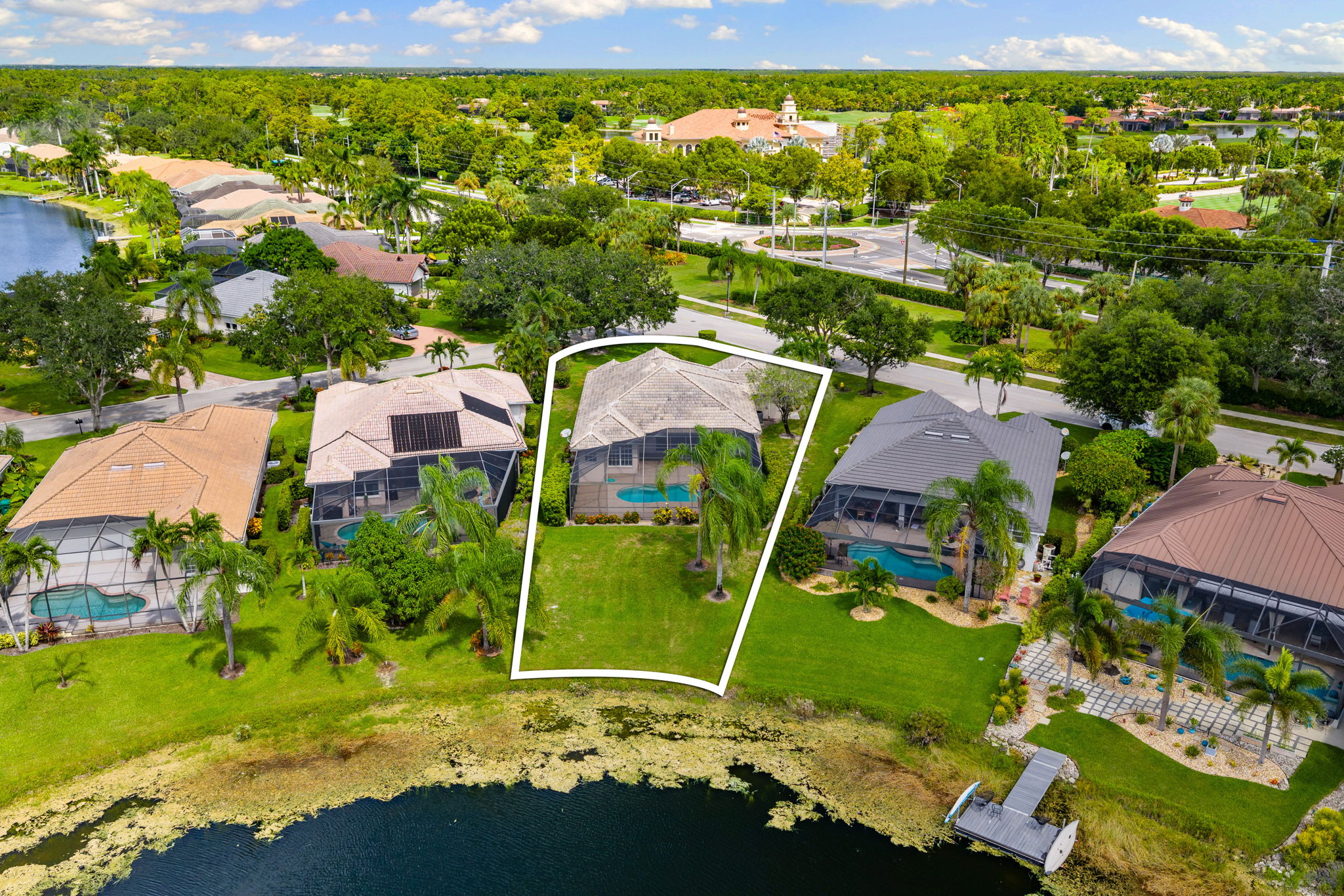 Aerial lake view