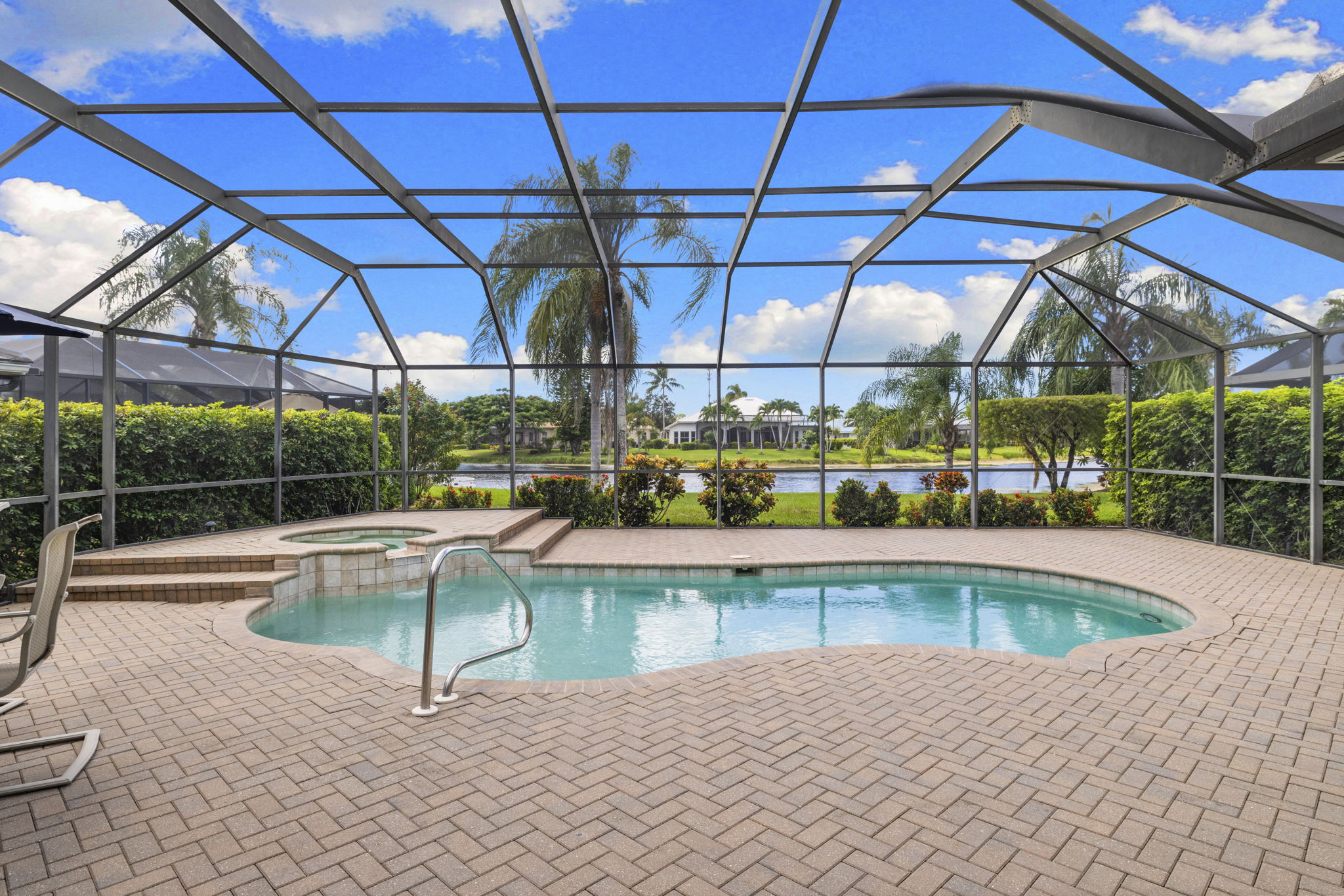 Exterior pool /hot tub water view